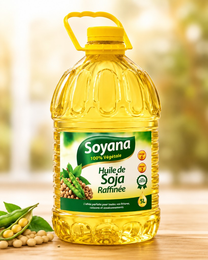 Huile Soyana 5L avec graines de soja